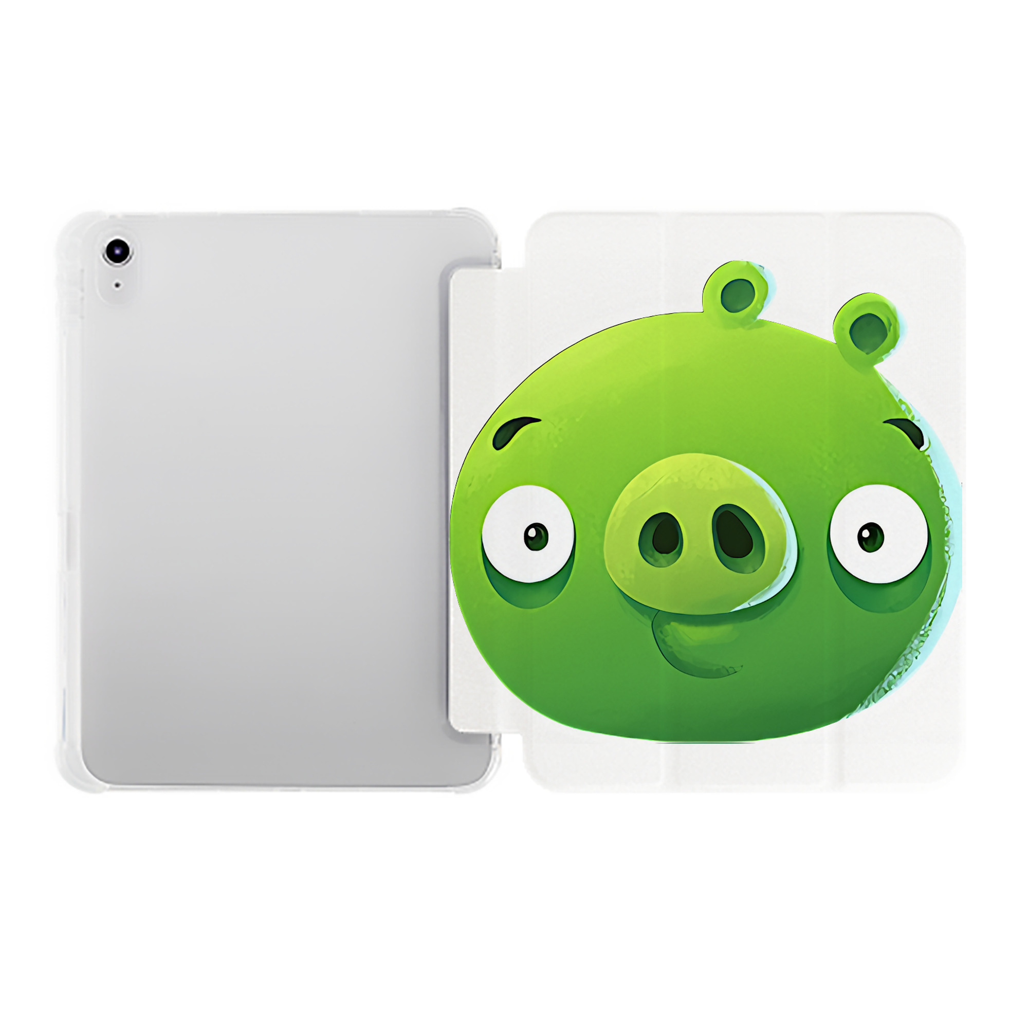 （画像用） Angry Birds アングリーバード IPad ケース ペン収納付き 三つ折りスタンド PUレザー×シリコン 対応機種9.5/10.5/10.9インチ